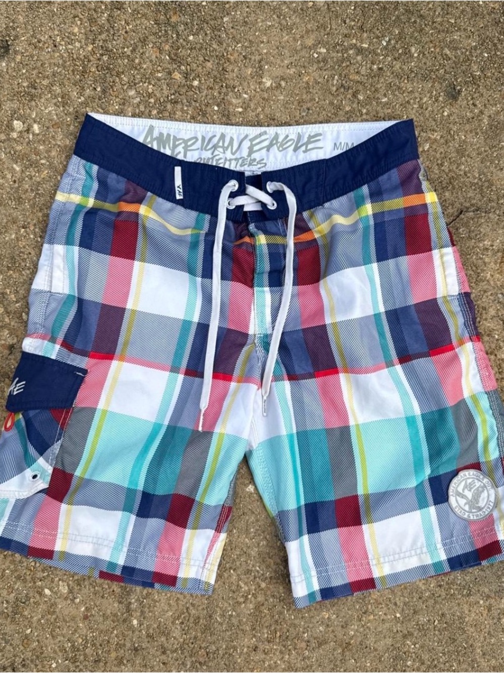 Vintage American Eagle Outfitters Plaid Men's Board Shorts